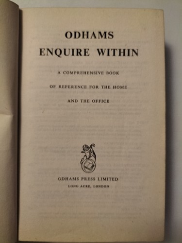 Odhams enquire within - enquire, 1951