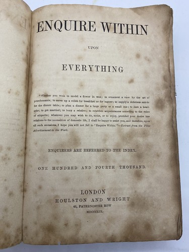 Enquire within upon - upon, everything